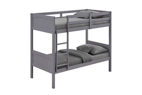 Neves Single Over Single Bunk Bed - grey, studio shot
