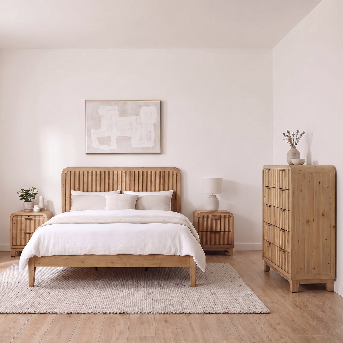 Ollie 4 Piece Tallboy Bedroom Suite