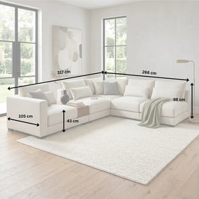 Oxley Modular Corner Lounge dimension diagram