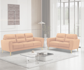 Pearl 3+2 Orange Sofa Set dimension diagram placeholder - annotated numbers coming soon