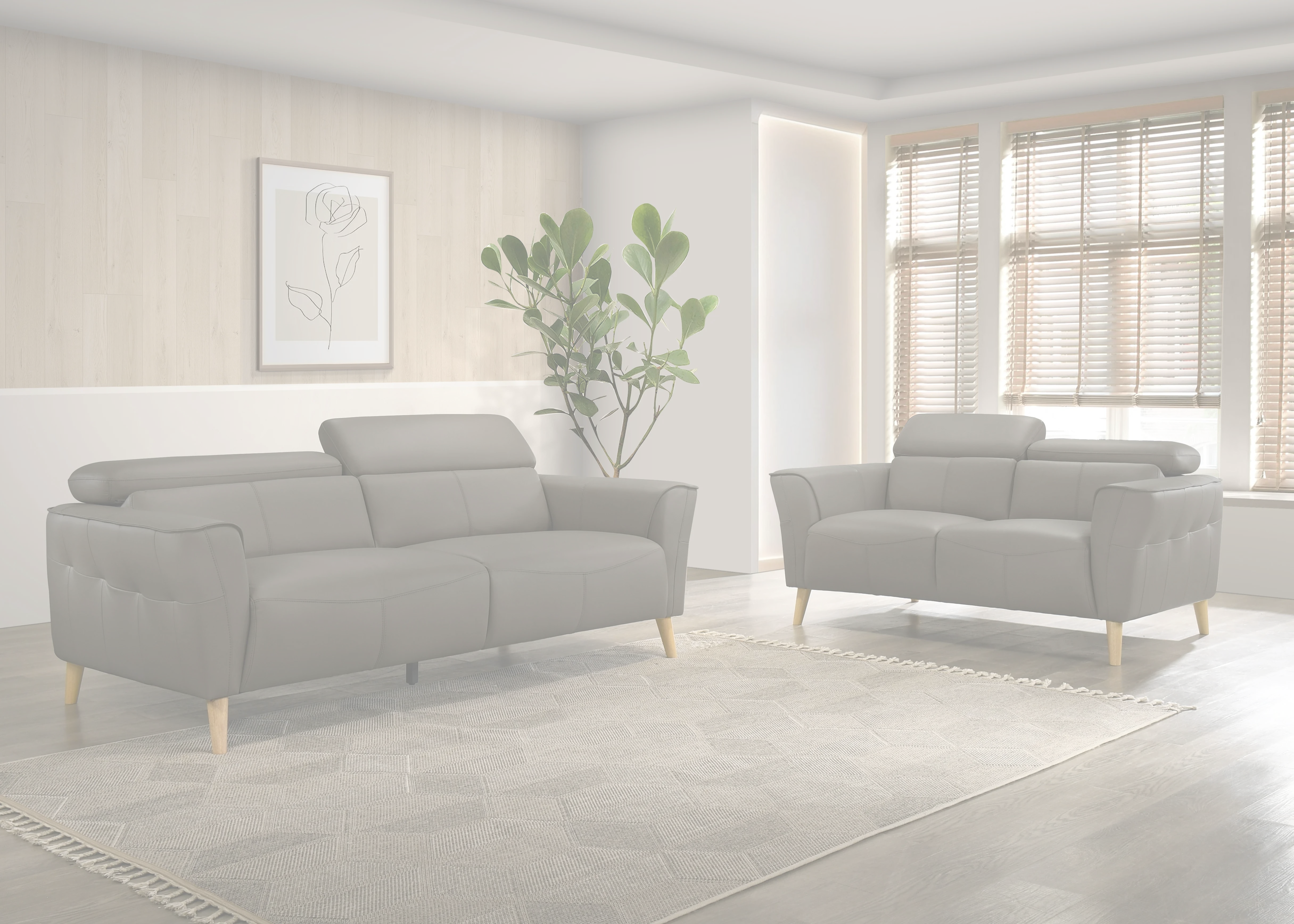 Penelope 3+2 Anthracite Leather Lounge Set dimension diagram — annotated measurements coming soon