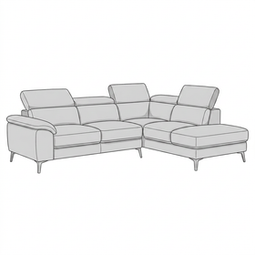 Penguine Leather Corner Chaise Sofa dimension diagram — measurements coming soon