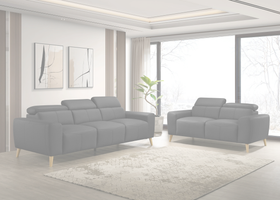 Percy 3+2 Black Leather Lounge Set dimension diagram — measurements coming soon