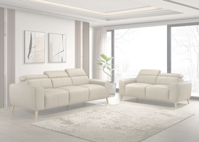Percy 3+2 Khakhi Leather Lounge Set dimension diagram — measurements coming soon