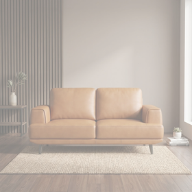 Picasso 2 Seater Leather Lounge dimension diagram — measurements coming soon