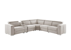 Beige sectional sofa on a white background