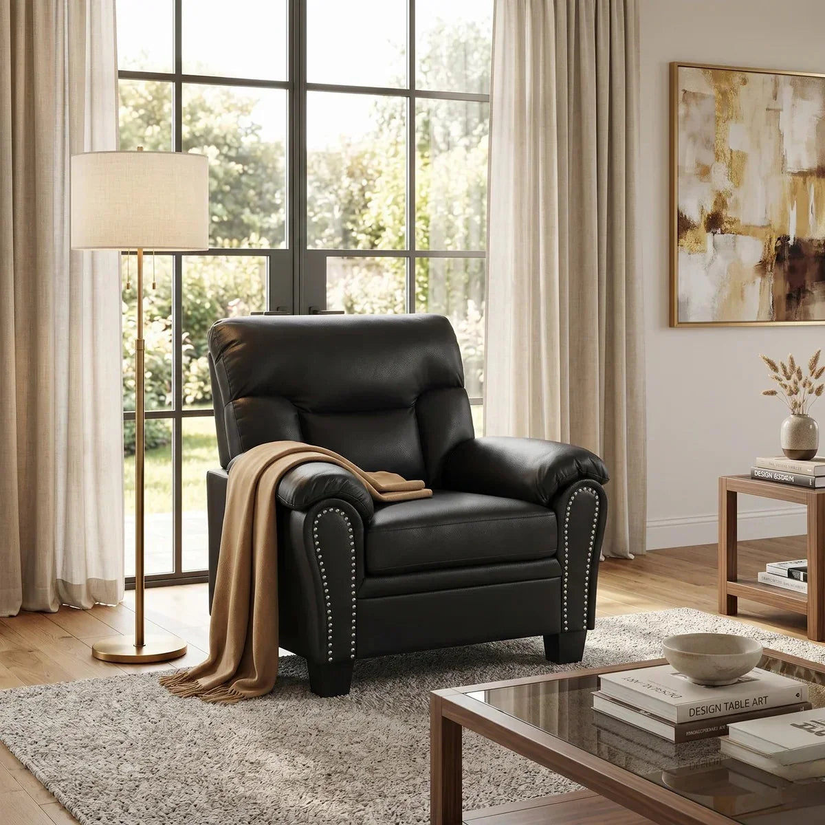 Sebastian PU Leather Arm Chair