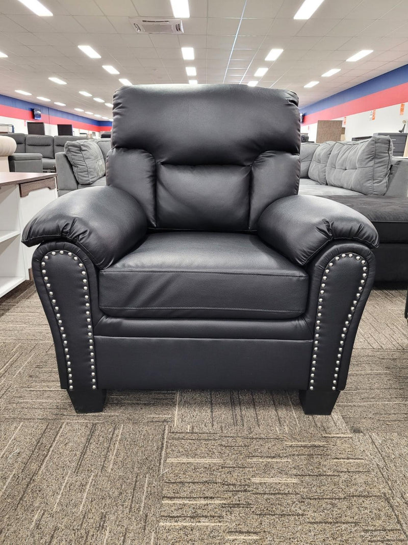 Sebastian PU Leather Black Modern Lounge Suite - The A2Z Furniture