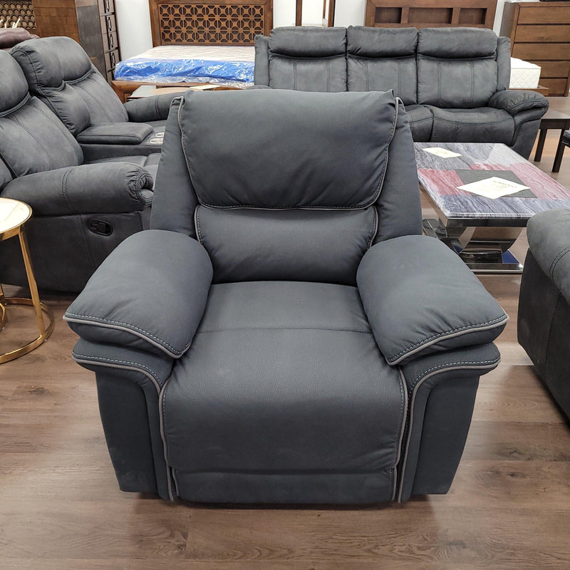 Seymour Suede Fabric Recliner Set with Cupholders - The A2Z Furniture