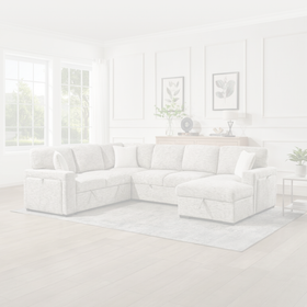 Sherwood U-shaped sofa bed dimension diagram