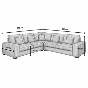 Skipper II Modular Corner Sofa dimension diagram