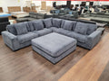 Skipper Modular Corner Sofa in Grey Velvet | Deep Seats | High Quality - The A2Z Furniture