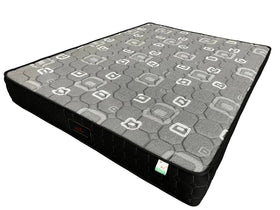 Gray mattress with geometric pattern on a white background