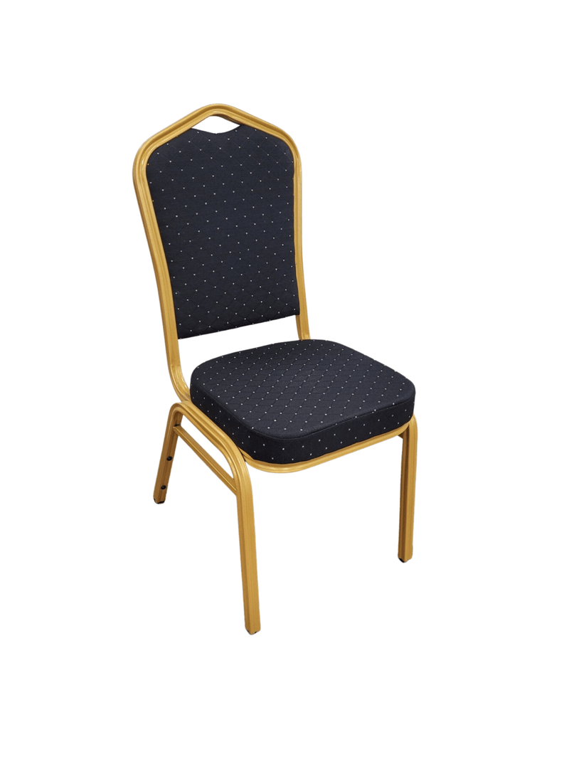 Splendor Dining Chair - Elegant and Comfortable Black Fabric Dining Chair with Gold-Coated Metal Frame - The A2Z Furniture