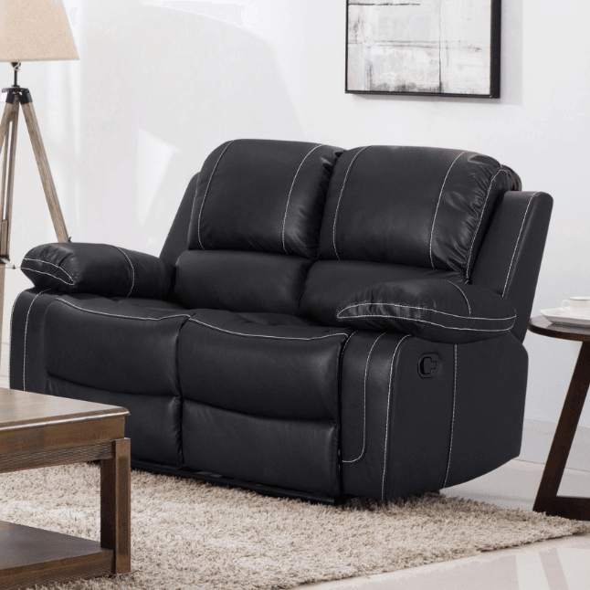 Stanhill 2 Seater Air Leather Recliner Lounge