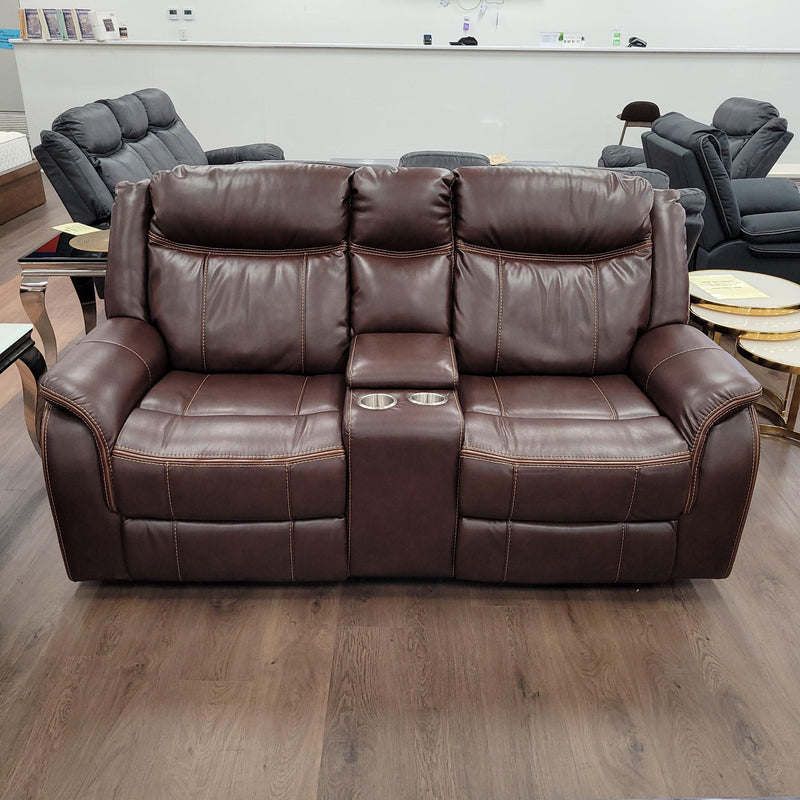 Sunshine Air Leather Manual/ Electric Recliner Suite with Cupholders and Charging Dock - The A2Z Furniture