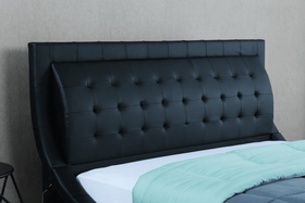Victory Bed Frame - Modern Leather Bed with LED Lights - The A2Z Furniture