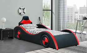 Vincent Kids Bed - Modern Racing Car Design in Black and Red | The A2Z Furniture