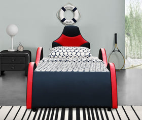 Vincent Kids Bed - Modern Racing Car Design in Black and Red | The A2Z Furniture