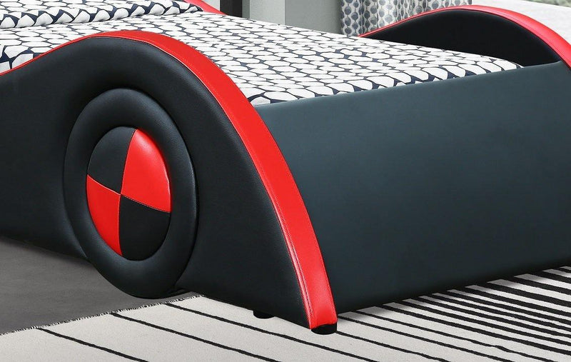 Vincent Kids Bed - Modern Racing Car Design in Black and Red | The A2Z Furniture