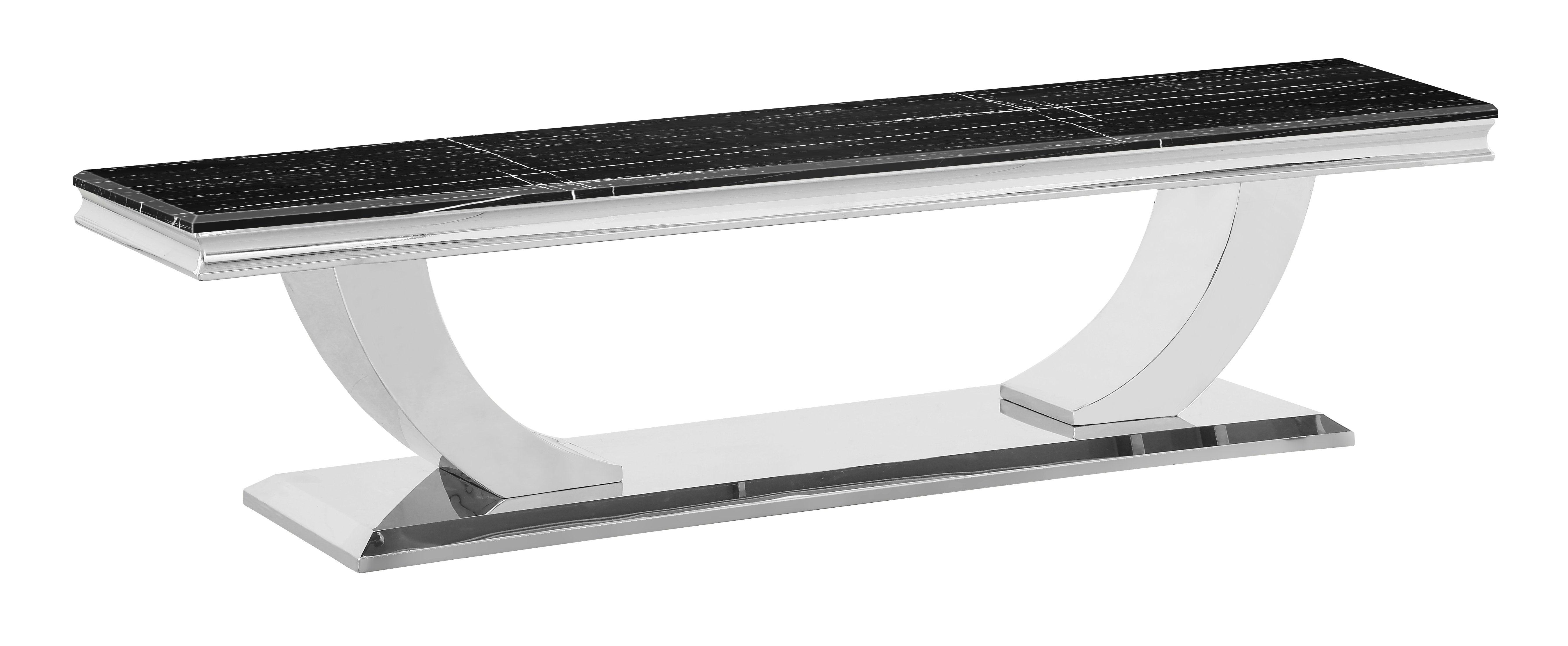 Zone Black Marble Top TV Unit - The A2Z Furniture