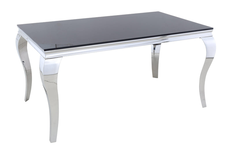 Stylish and functional Zoom Black Glass Dining Table - The A2Z Furniture