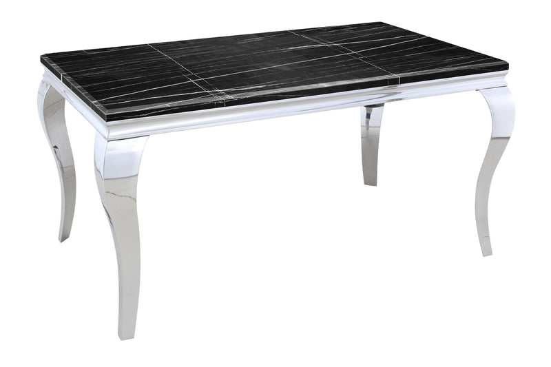 Stylish and functional Zoom Black Marble Dining Table - The A2Z Furniture